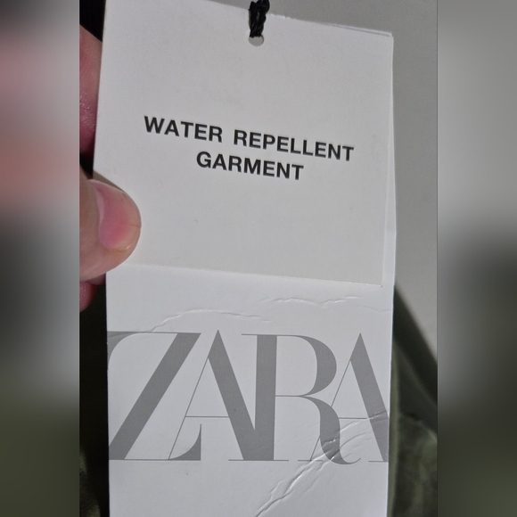 NWT Zara Water Repellent Distressed Boxy Bomber Jacket Size L - Picture 11 of 12